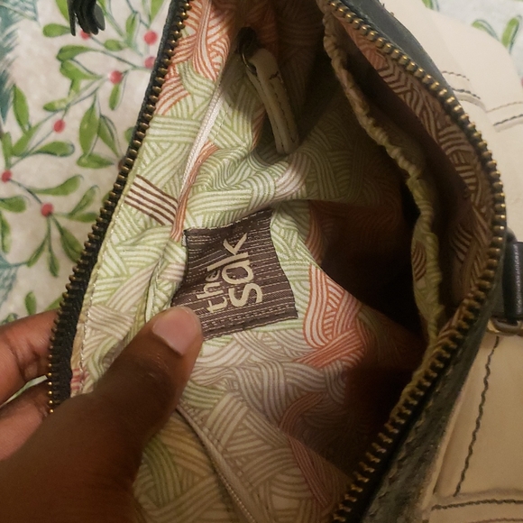 SALE!!! The Sak Beige and Black Crossbody Bag - Picture 5 of 6